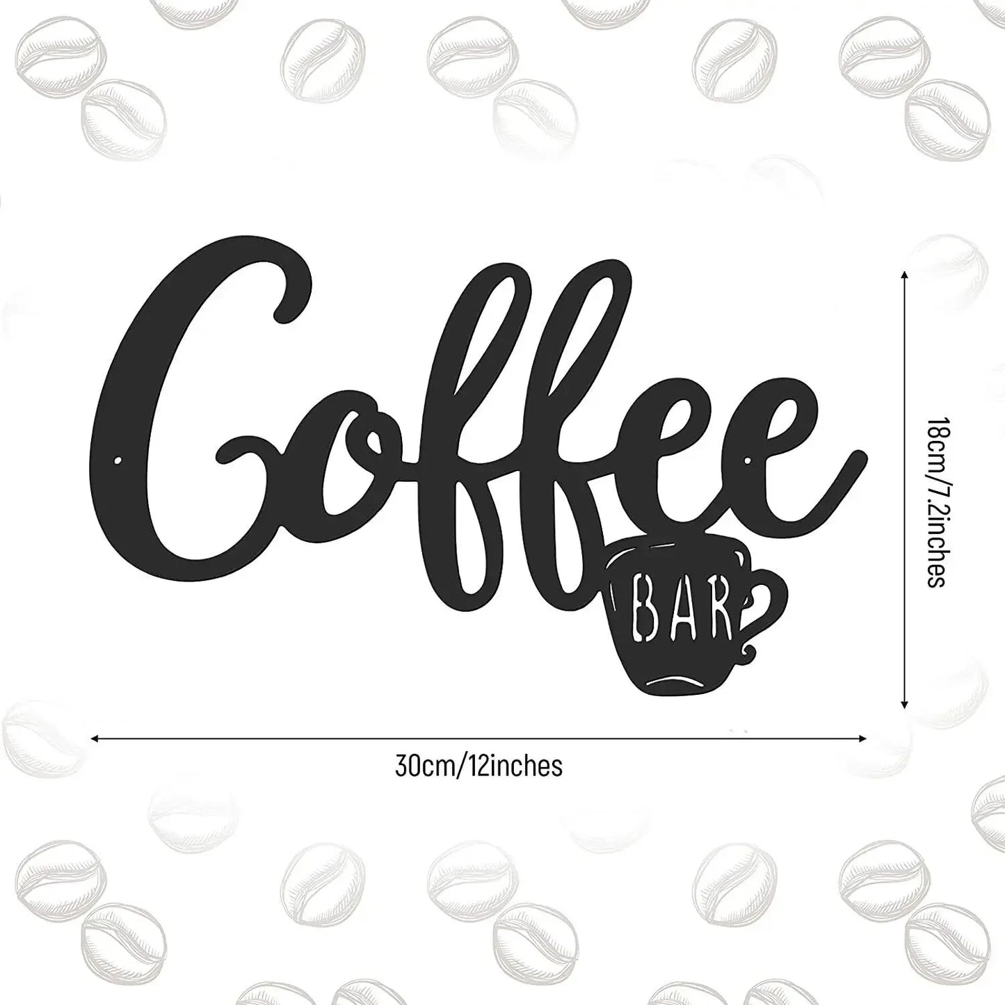 Metal Coffee Bar Sign Rustic Coffee Bar Hanging Wall Decor Coffee Signs for Home