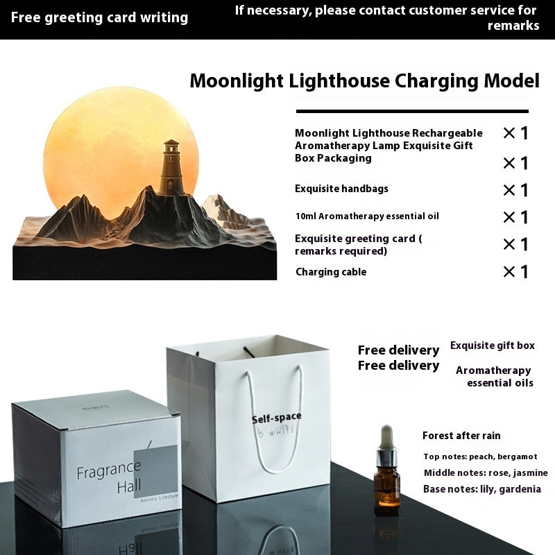 White Moonlight Fragrant Stone Ambience Light