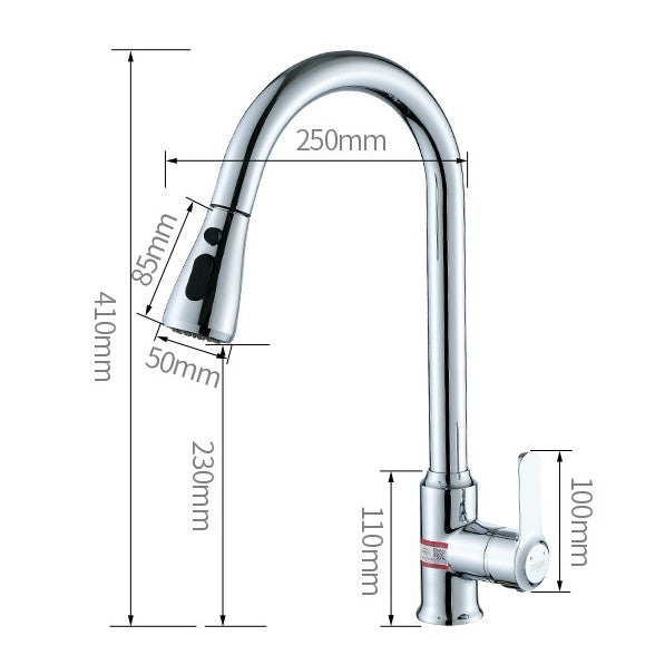 Multifunctional kitchen dual-purpose pull-out faucet