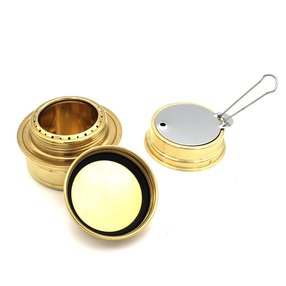 Portable Windproof Mini Hot Pot Cookware Liquid Alcohol Tea Stove