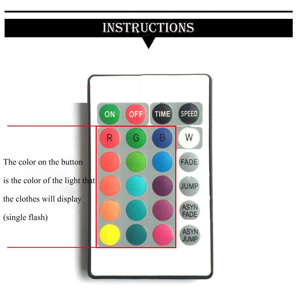 LED coat remote clothing