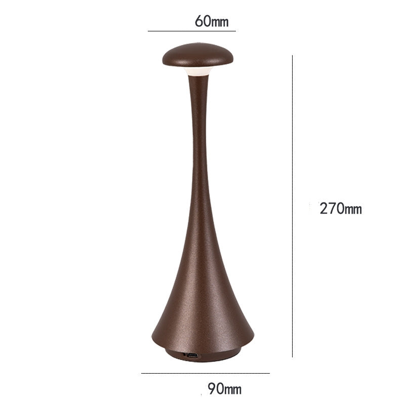 Portable Rechargeable Aluminum Table Lamp Bedroom Bedside Ambience Light