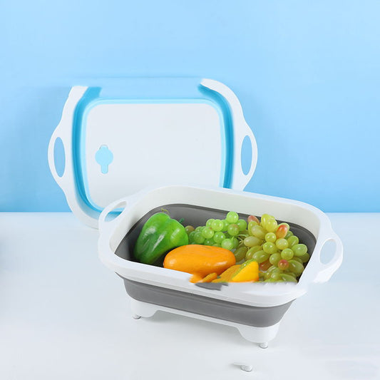 Multifunctional Folding Cutting Board Drain Basket Can Be Folded
