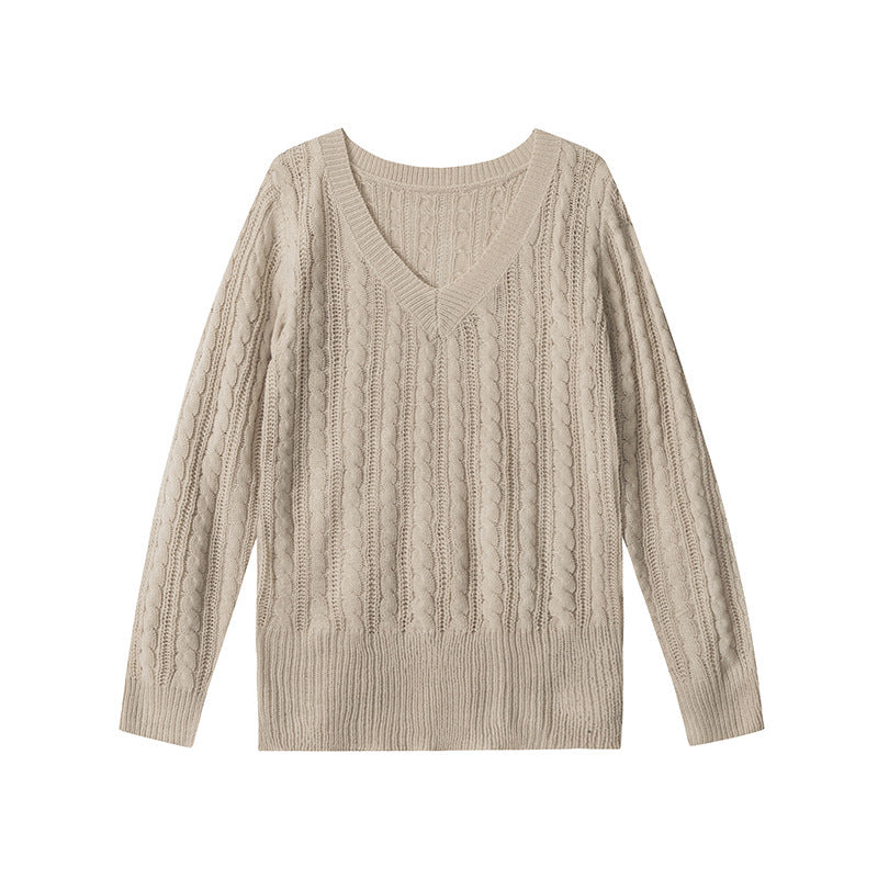 Women's Casual Laid-back Style Pullover Sweater