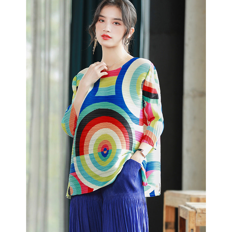 Spring Design Sense Of Fashionable Printed Top