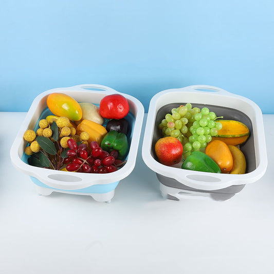 Multifunctional Folding Cutting Board Drain Basket Can Be Folded