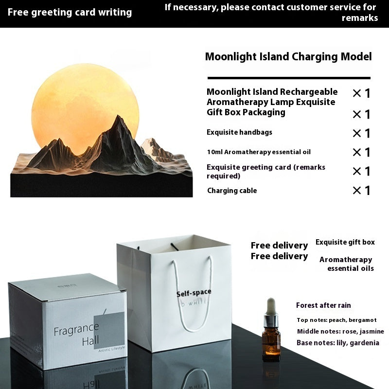 White Moonlight Fragrant Stone Ambience Light