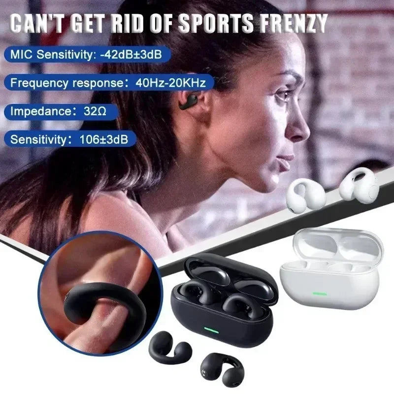 New Original T75 Bone Conduction Wireless Bluetooths Sports Earphones HiFi Sound Quality Waterproof TWS Headset