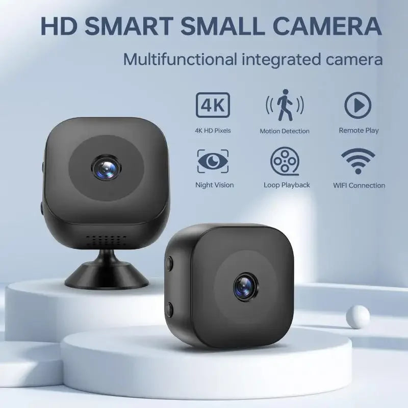 4K Mini Security Camera Full Color Night Vision High Definition WiFi Monitor Waterproof Motion Detect Surveillance Smart Home