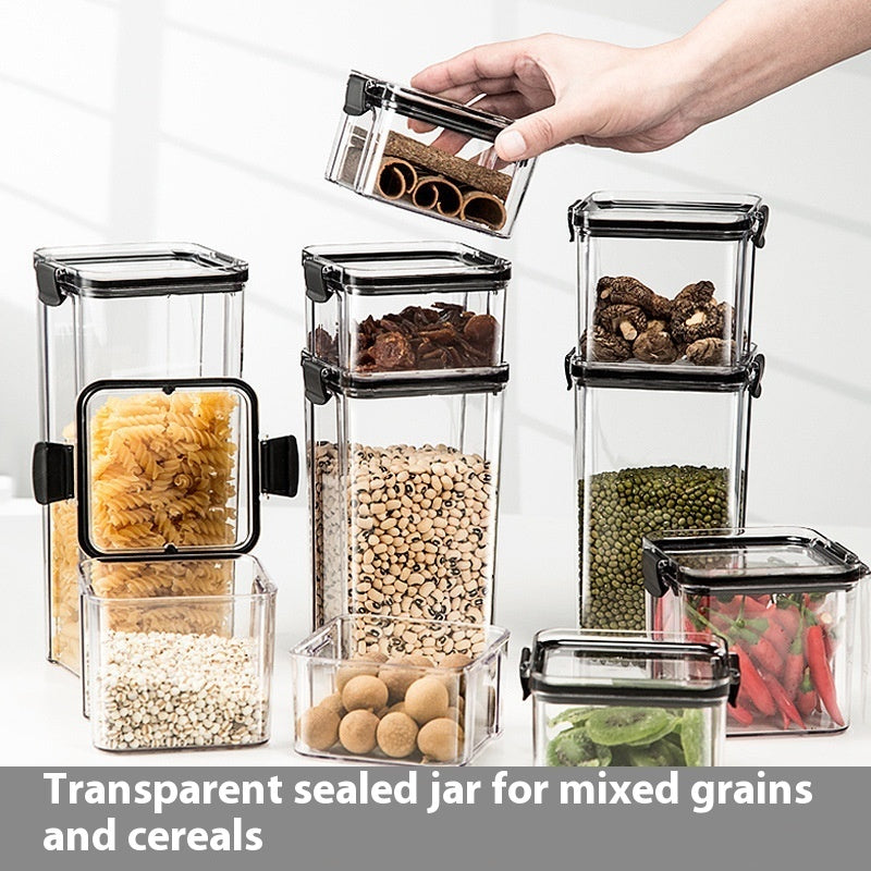 Kitchen Sealed Jar Storage Box Household Plastic Dry Goods Storage Food Storage Tank