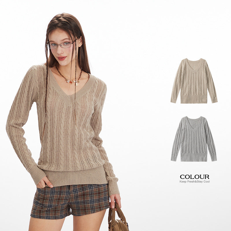 Women's Casual Laid-back Style Pullover Sweater